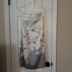 White and grey strapless size 6 Banana Republic